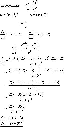 quotient rule formula. Quotient Rule problem#1