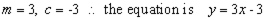 equation of a straight line problem#1