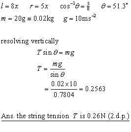 conical pendulum - problem #01i