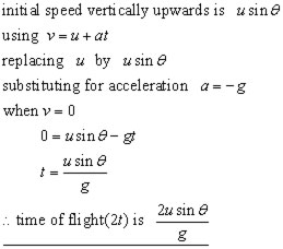 equation for time of flight