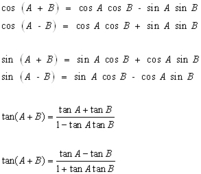 the 6 compound angle identies